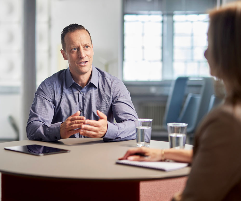 Moritz Cramer beim Mentoring Gespräch